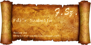 Für Szabella névjegykártya